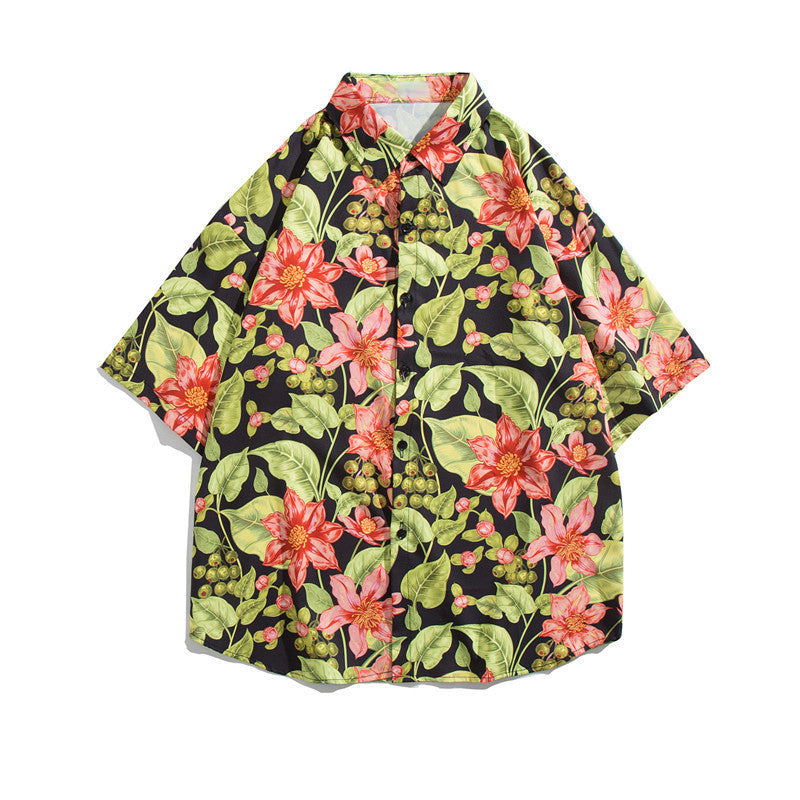 WARHORSE men's Shirts casual printed shirt custom shirt custom face hawaiian shirt