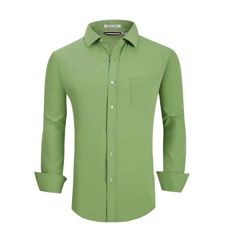 OEM/ODM camisas hombre European and American men's full polyester men's formal shirt customization