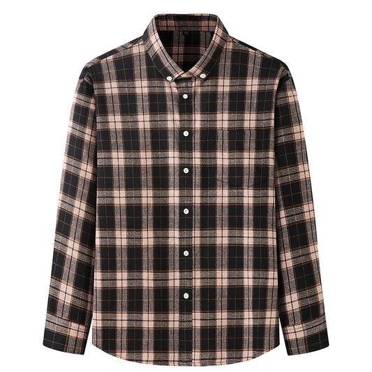 WARWARHORSE Men's Shirts casual plaid shirt custom shirt flannel shirts