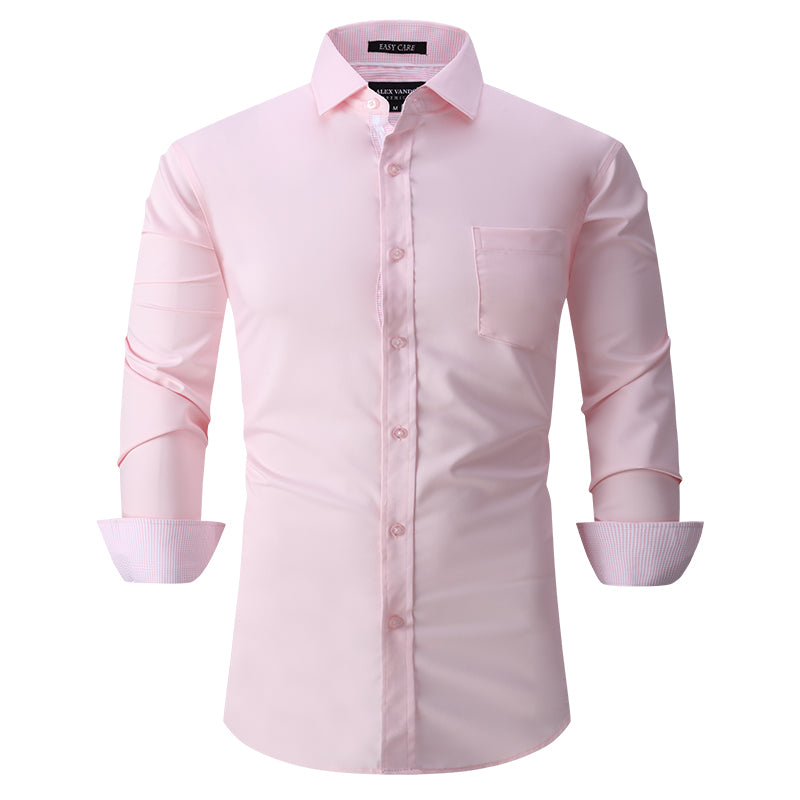 Warhorse Clothing Men's Bamboo Fiber Formal Shirt White European and American Men's Clothing Wholesale Customization