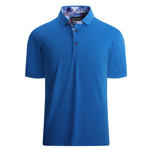 Warhorse clothing men's contrast color fashion polo shirt royal blue European and American men's clothing wholesale customization