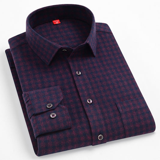 Men's Brushed Plaid Flannel Shirts | Corporate Custom Logo & Bulk Orders (20+ Colors, MOQ 30)