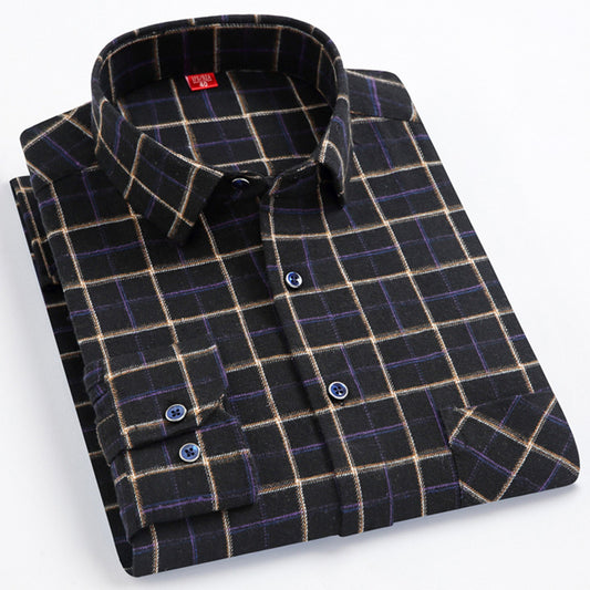 WARHORSE Men's Shirts casual plaid shirt custom shirt untucked flannel shirts