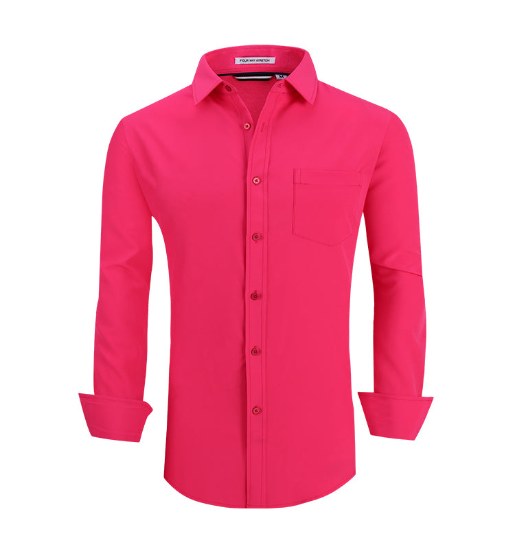 OEM/ODM camisas hombre European and American men's full polyester men's formal shirt customization