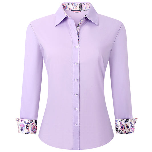 WARHORSE women's dress shirt women's office shirt custom shirt women's shirt dress lapel button down long sleeve