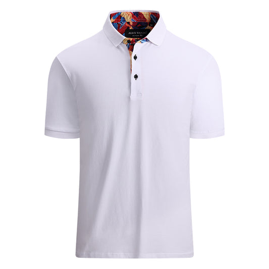 Warhorse clothing men's contrast color fashion polo shirt white European and American men's clothing wholesale customization